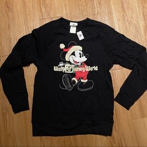 ♥️🎄Disney Holiday Santa Mickey Mouse Long Sleeve Jersey❗️LAST ONE❗️
